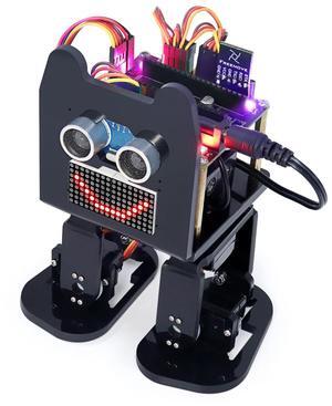 Freenove Bipedal Robot Kit for Raspberry Pi Pico (Not Included) (Compatible with Arduino IDE), LED Matrix Expressions, Obstacle Avoidance, Colorful Lights, Buzzer, Speaker, App