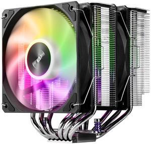 FSP MP7 CPU Air Cooler, Dual Tower with 6 Heat Pipes, LGA 1851/1700/1200, AM4/AM5, 120mm ARGB Fan (MP7-ARGB)