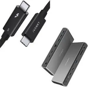 iVANKY Intel Certified Thunderbolt 5 Dock and Thunderbolt 5 Cable Bundle