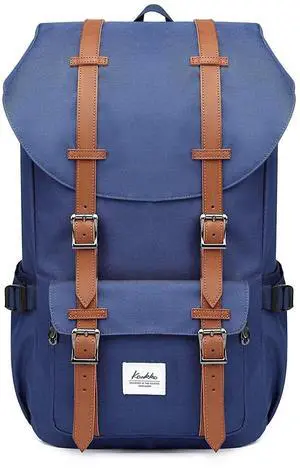 KAUKKO Laptop Backpack Travel Outdoor Weekend Bag Carry on Daypack Stylish and Durable Rucksack Hiking Backpack Fits 15.6"(EP5-BLUE-NEW)