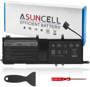 ASUNCELL 99Wh 9NJM1 Laptop Battery for Dell Alienware 15 R3 R4 17 R4 R5 Series Dell P31E P69F Series ALW17C Series Notebook 0546FF 0HF250 44T2R HF250 MG2YH 0MG2YH, 11.4V 3-Cell