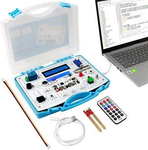 Portable Starter Common Board Kit for Arduino with Tutorial,All in one Compatible with Arduino IDE with 15 Sensors and 21 Lessons