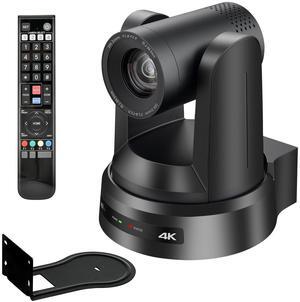 HCSTVCON PTZ Camera 4K,AI Auto Tracking USB3.0/3G-SDI/LAN HDMI PTZ Camera 20X Optical +16X Digital Zoom with PoE Live Streaming Camera for Church Worship,OBS,Facebook,YouTube(NDI)