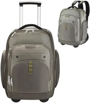Heliar Rolling Laptop Bag with Wheels, Adjustable 13-17.3 Inch Computer Travel Backpack for Men & Women, Wheeled Work Bag, Carry-on Luggage