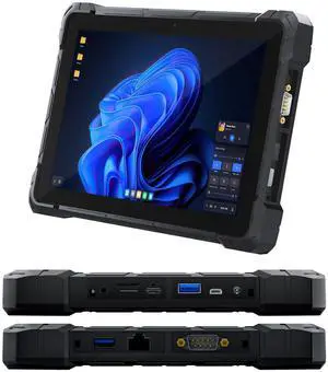 HIGOLEPC Rugged Tablet,12th Gen N100 16GB RAM 256GB ROM 4G LTE GPS NFC 10.1" Tablet PC with 8000mAh Battery Rugged Windows TabletIP67/ USB C/WiFi 5 / BT5.0 / FHD for Field Service