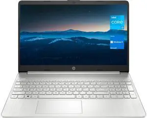 HP 15 Notebook, 15.6" HD Screen Laptop, Intel Core i3-1115G4, 8GB DDR4 RAM, 256GB SSD, Webcam, HDMI, Wi-Fi, Windows 11 Home, Natural Silver