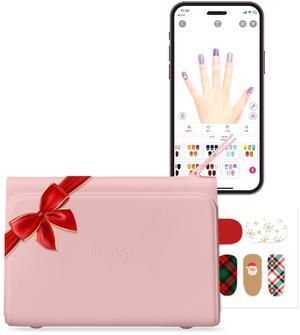 NAILPOP Nail Art Printer Machine - Digital Nail Design Machine Printer that comes w/ 10 Sheets of Nail Sticker Paper | Wireless & Automatic Nail Art Machine | Limitless Design & Easy Navigation (PINK)