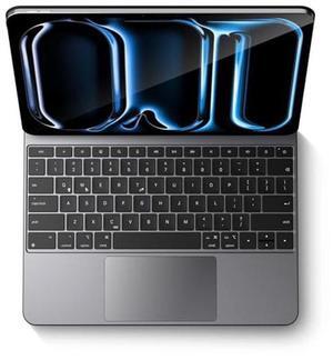 edaiser Magic Keyboard Case for Apple 2025 iPad Air 13-inch (M3-M2) and iPad Pro 12.9-inch (6th-3rd Gen): Wireless Aluminum Alloy Keyboard with Multi-Touch Trackpad RGB Backlit