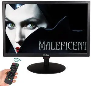 Elweyoo 22 inch Monitoring LCD Display Security Camera Monitor Multifunction Interface HDMI, AV, BNC, VGA, USB, PC Input CCTV Computer Monitor Built-in Speaker 1920x1080 Full HD, Black