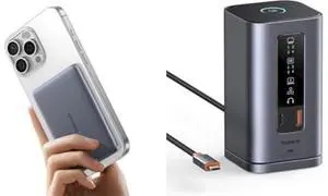 Baseus 11 in 1 Docking Station & 0.3" Slim Magsafe Power Bank