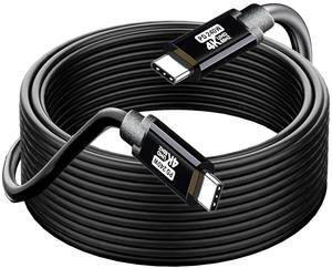 USB TYPE C to C Cable 40FT, 4K60HZ GEN2x2(Data usb2.0),TYPE C Video Output From USB3.2/ USB4.0 (NOT 100% Fast Charging) & Sync for Xreal MacBook Pro iPad Pro iPhone 15 Pro Galaxy S22 Portable Monitor