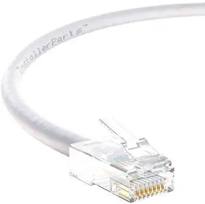 InstallerParts (10 Pack Ethernet Cable CAT5E Cable UTP Non-Booted 5 FT - White - Professional Series - 1Gigabit/Sec Network/Internet Cable, 350MHZ