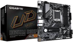 GIGABYTE B650M D3HP (AM5/ LGA 1718/ AMD/ B650/ Micro ATX/ 5-Year Warranty/ DDR5/ 2X PCIe 4.0 M.2/ PCIe 4.0/ USB 3.2 Gen2 Type-C/ 2.5GbE LAN/Motherboard)