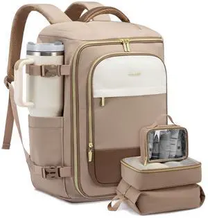 LOVEVOOK 50L Travel Backpack for Women, TSA Approved Carry On Backpack with 3 Packing Cubes, Personal Item Bag Fits 17" Laptop, Water-resistant Travel Carry On Bag for Women