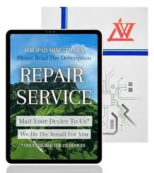 LW Repair Service with Original OEM Pull Screen Replacement for iPad Mini 5 Touch Assembly A2124 A2126 A2133+ Mail in Install Service