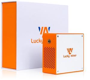 Litecoin, Dogecoin Miner Lucky Miner LG07 Scrypt Algorithm ASIC Miner 11MH/S 2.4GHz WiFi or Hotspot Quiet Include PSU, Crypto Mining Machine for Home Use,Orange