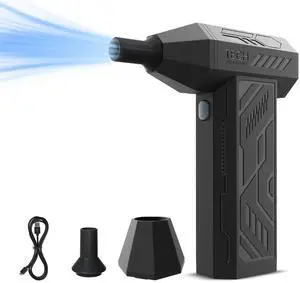 Compressed Air Duster, 110000RPM Electric Air Duster, 4-Gear Adjustable Cordless Dust Blower with Rechargeable Battery, Replace Air Can Air Blower for Keyboard, Computer, Home, Car, Outdoor