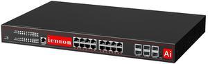ienRon 22 Port 2.5G Managed Layer 3 Switch, 16 x 2.5 Gigabit Ports, 6 x 10 Gigabit SFP Switch, Ethernet Switch, Smart Switch, Flexible DHCP/VLAN/MAC/ACL/QoS/SNMP V1/V2/V3/IGMP