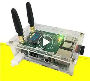 Upgraded Duplex DMR Hotspot WLAN Ethernet Port Assembled Radio Station WiFi Digital Voice Modem Support DMR Dstar YSF P25 Fusion Antenna Raspbery P Model 2B Two Colors OLED 2 TimeSlots