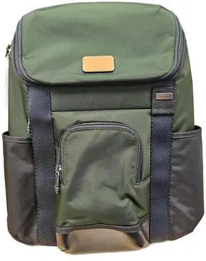TUMI 125800 Thornhill Black/Green With Gunmetal Hardware Multi Compartment Backpack, Medium