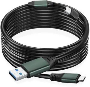 Kumiho 65Ft Link Cable for PC VR Compatible with Oculus/Quest 3S/3/2/1/Pro,Pico 4/Ultra Accessories and SteamVR, High Speed PC Data Transfer,USB 3.0 A to USB C Cable for VR Headset