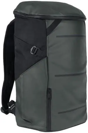 KULKEA ELAA Upright Daypack - Premium Commuter Backpack with Laptop Compartment, USB Charging Port, Magnetic Water Bottle Pocket - Top Loading Work Backpack - 20L Carry-On Travel (Olive/Black)