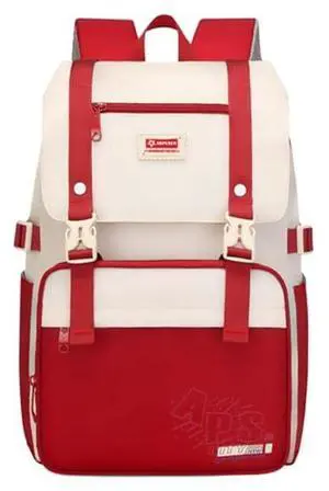 JD JODEBES Backpack for Teens, Large Capacity Lightweight Backpack with Multiple Pockets, Waterproof Travel Daypack for Girls & Boys (Red)