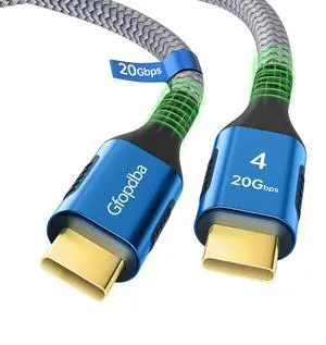 20Gbps for Long Thunderbolt 4 Cable 15FT, 240W Charging, 5K@60Hz, 4K@60Hz, USB C Display Cable, USB4 Cable for iPhone 16/15 Series, MacBook Air, iPad, Samsung