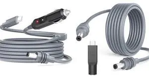 Starlink Mini Power Cable Cigarette Lighter, Starlink Mini USB C to DC Power Cable 2 in 1+10FT Starlink Mini Cable DC to DC Power Cord Starlink Mini Cable to USB C with DC Female to Type C Male Conver