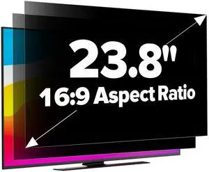 GUDTEKE [2-Pack] HD Computer Privacy Screen 23.8 inch, Upgraded Computer Privacy Screen for 16:9 Widescreen Removable Anti Glare Computer Screen Cover and Blue Light UV-Blocking Screen Privacy Filter