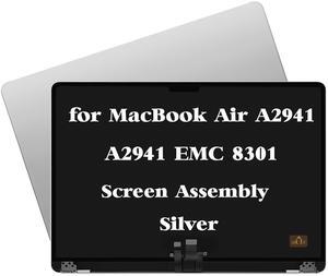 GBOLE A2941 M2 Screen Replacement for MacBook Air A2941 M2 Retina 2023 EMC 8301 MQKP3 MQKQ3 MQKR3 Full LCD Screen Display Assembly Silver