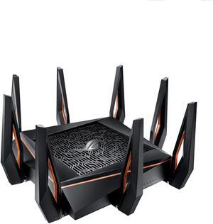 ROG Rapture GT-AX11000 IEEE 802.11ax Ethernet Wireless Router - 2.40 GHz ISM Band - 5 GHz UNII Band - 11000 Mbit/s Wireless Speed - 5 x Network Port - 1 x Broadband Port - USB - 2.5 Gigabit Ethernet -