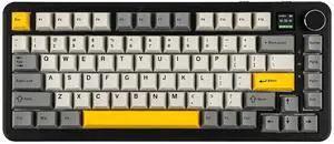 MechLands AJAZZ AK820 MAX HE Rapid Trigger Keyboard, Wired Hall Effect Magnetic Gaming Keyboard, Adjustable Actuation, Gasket Structure, RGB Backlights, NKRO for Win/Mac (Black, Tri-Mode)