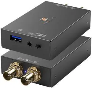MAXSQUARE SDI Capture Card, SDI to USB 3.0 Video Capture, 3G-SDI Lossless Capture and Stream 1080P 60Fps with SDI Loopout, for Broadcast Game Streaming Video Recording, TAA Compliant