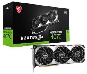MSI Gaming GeForce RTX 4070 Ventus 3X E1 12G OC Graphics Card (Ada Lovelace Architecture, Extreme Clock: 2520 MHz, Memory Speed: 20 Gbps, 12GB GDDR6, 192-bit, DP/HDMI)