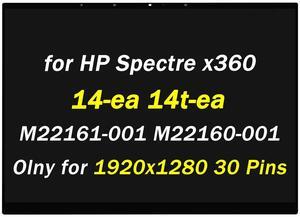 M22161-001 M22160-001 L92717-ND1 Replacement for HP Spectre x360 14-ea 14t-ea 14-ea0023dx 14-ea0023dx 14-ea1023dx 14-ea0047nr 13.5" 30Pins LCD LED Touch Screen Display Assembly (Only for 1920x1280)