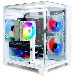 LXZ Gaming PC Desktop, I5-12400F, 2.5GHz, GeForce RTX 3050 6GB, 16GB DDR4 RAM, 1TB NVME SSD, for Gaming and Work, White
