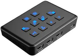 Dual HDMI Capture Card with Stream Switcher, Stream and Record in 1080p60 Video Capture Card for Gaming Live Streaming Video Recorder on Xbox Series X/S, PS5/PS4/Pro, OBS and PC/Mac