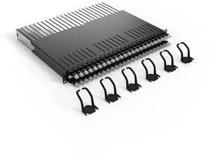 PATCHBOX(r) 365 Cat.6a - 24-Port Patch Panel with Retractable Cable Management System for 19" Racks, Includes Flat 10GB Network Cables for Easy Network and Server Rack Setup (UTP, Black, 0.8m / 8RU)