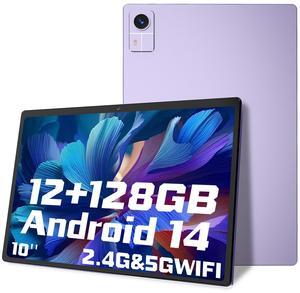 Android 14 Tablet 10 inch Tablets 12GB RAM+128GB ROM/512GB Expand Octa-Core Computer Tablet PC, 10000mAh Battery, IPS Screen, 5G/2.4G WiFi, BT 5.2, 5+8 Dual Camera, Lightweight Durable Design(Pink)