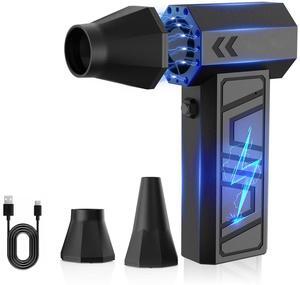 Compressed Air Duster, 90000RPM Electric Air Duster, 4-Gear Adjustable Cordless Dust Blower with Rechargeable Battery, Mini Air Blower Replace Air Can for Keyboard, Computer, Home, Car, Outdoor
