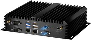 Kinupute Industrial Mini PC, Fanless Desktop Computer Core i7-1165G7 2.8-4.7GHz, Windows 11 Pro, 16G DDR4 RAM, 256G SSD, VGA/HDMI 4K@60Hz, 2x2.5G LAN Ports, 6xCOM RS232, 4G Module, WiFi6/BT5.1