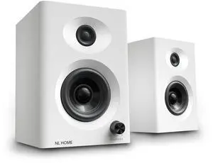 Premium 3" Bookshelf Speakers, Bluetooth v5.3 Computer Speakers for Home Office, Dorm & Small Rooms, 60W Peak Power, Rich Balanced Sound for Desktop PC, Laptop & TV, Compact Stereo Pair, White