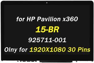 925711-001 Replacement for HP Pavilion x360 15-br LCD Display 15-br000 15-br100 15-br010nr 15-br018na 15-br052od 15-br077nr 15-br080wm 15-br095ms 15.6" 1920X1080 LED Touch Screen Digitizer Assembly