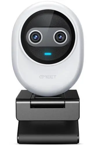 EMEET Piko 4K Webcam for Streaming, World's 1st Dual-Camera AI-Powered 4K Camera w/AI Autofocus, 3 Mics Array&3 Sound Modes, USB Webcam with Clip, Great for Streaming, Desk Setup and Creative Gifts