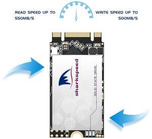 2242 NGFF 512GB M.2 SSD SHARKSPEED Plus Internal M2 SSD 3D NAND SATA III 6 Gb/s,Solid State Drive for Notebooks Desktop PC (M.2 2242 512GB)