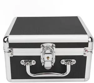 plplaaoo 2.5in Hard Drive Storage Box 20 Bays Double Protection Convenient Handle Hard Drive Case with Security Lock Multi-Protection HDD Storage Box Suitcase for Home Office, Hard Drive Case, h