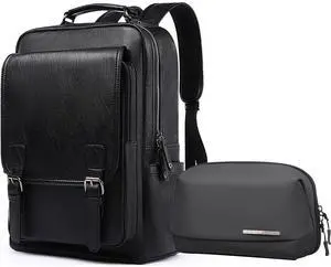 MATE ELAN Bundle: The Ultimate Travel Set for Men - Leather Laptop Backpack & Toiletry Bag!