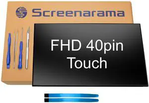 SCREENARAMA New Screen Replacement for DP/N 0XV6R6 Dell XV6R6 NV156FHM-T0C (FHD 40pin Touch IPS) LCD LED Display with Tools and Tape
