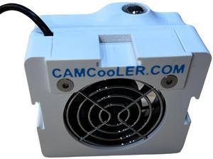 CAMCooLER 9Ten11&12, Cooler Fan/Case. Works with GoPro HERO9, HERO10, HERO11, HERO12, Reduce Overheating in Static Environments at Sporting Events, Vlogging, Dash or Airplanes Cams, White